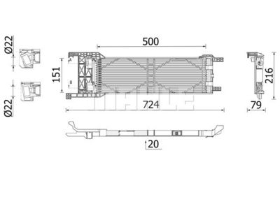 Oljekylare, automatisk transmission MAHLE CLC 325 000P