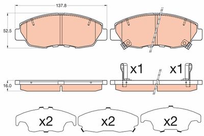 Brake Pad Set, disc brake GDB3609