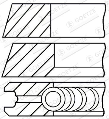 SET SEGMENTI PISTON GOETZE ENGINE 0841200000 1