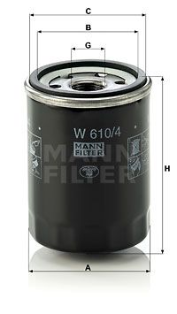 Масляный фильтр MANN-FILTER W 610/4 для INFINITI G20