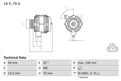 Generator BOSCH 0 986 045 891