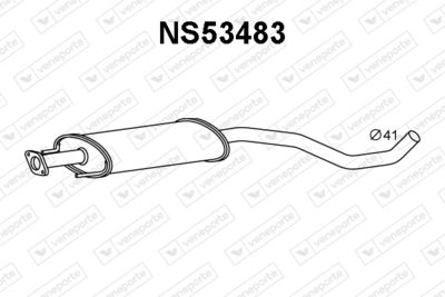 Предглушитель выхлопных газов VENEPORTE NS53483 для NISSAN NOTE
