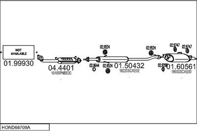 SISTEM DE ESAPAMENT MTS HOND68709A016573