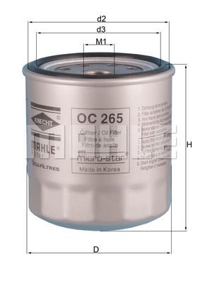 KNECHT OC 265 Масляний фільтр для CHERY (Чери)