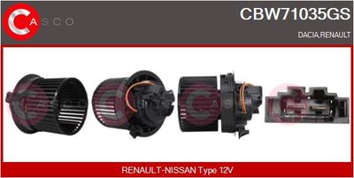 vnitřní ventilátor CASCO CBW71035GS