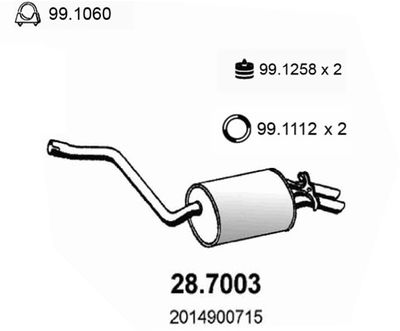 Tłumik końcowy ASSO 28.7003