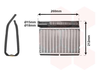 VAN WEZEL 06006166 Радиатор печки  для BMW 3 (Бмв 3)