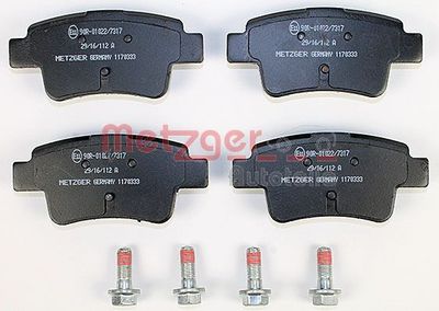 BREMSBELAGSATZ SCHEIBENBREMSE METZGER AUTOTEILE 1170333 1