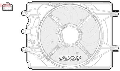 DENSO DER09059 Вентилятор системы охлаждения двигателя  для FIAT 500L (Фиат 500л)