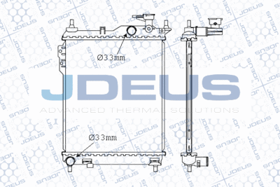 Радиатор, охлаждение двигателя JDEUS M-0540150 для HYUNDAI GETZ