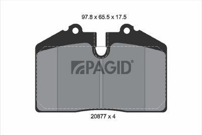 комплект спирачно феродо, дискови спирачки PAGID T4246N
