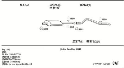 SISTEM DE ESAPAMENT WALKER VWK014100BB