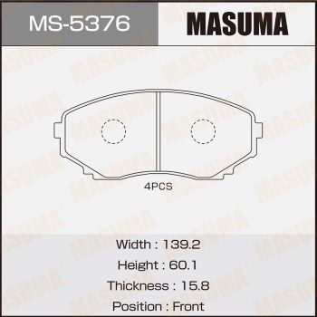 Комплект тормозных колодок MASUMA MS-5376 для MAZDA CX-9