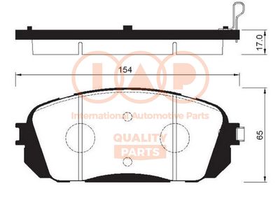 Комплект тормозных колодок, дисковый тормоз IAP QUALITY PARTS 704-21053 для KIA CARNIVAL