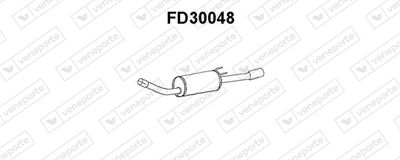 Глушитель выхлопных газов конечный VENEPORTE FD30048 для FORD SCORPIO
