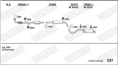 Изпускателна система WALKER VWK014064B