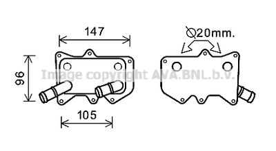 масляный радиатор, двигательное масло AVA QUALITY COOLING KA3215 для KIA SORENTO