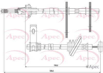 Cable Pull, parking brake APEC CAB1414