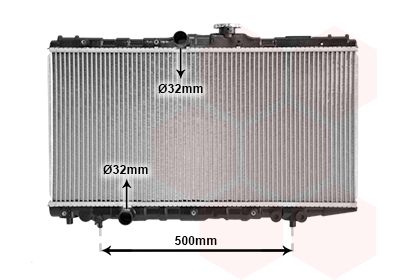 Радиатор, охлаждение двигателя VAN WEZEL 53002155 для TOYOTA COROLLA