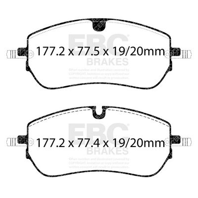 комплект спирачно феродо, дискови спирачки EBC Brakes DP42475R