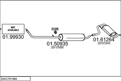 Układ wydechowy MTS DACI79198A117994