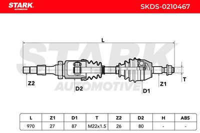 полуоска STARK SKDS-0210467