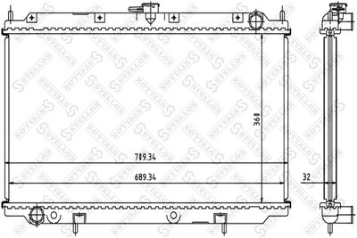 Радиатор, охлаждение двигателя STELLOX 10-25222-SX для NISSAN PRIMERA