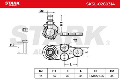 Шарнири STARK SKSL-0260314