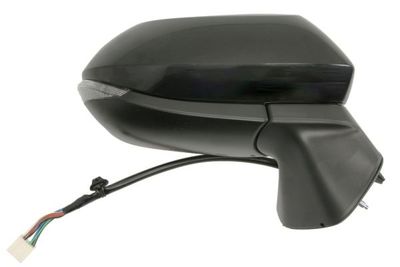 Zijspiegel Rechts (elektrisch, in reliëf, met verwarming, assistent rijstrookverandering, under-coated, elektrisch opklapbaar, met indicator) past: TOYOTA YARIS CROSS 08.20-