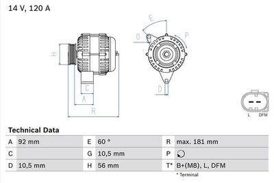 BOSCH 0 986 042 550 Деталь для MERCEDES-BENZ (Мерседес К-класс)