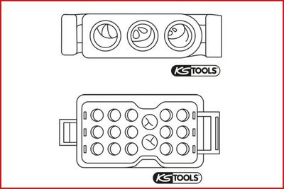 KS Tools Souprava univerzálního nářadí k uvolnění kabelů, 3dílná 154.0015