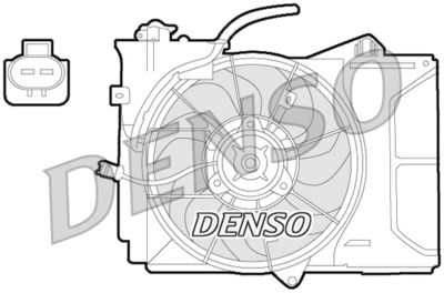 Вентилятор, охлаждение двигателя DENSO DER50001 для TOYOTA AVENSIS