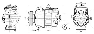 AVA QUALITY COOLING Kompressor, Klimaanlage (VNAK447)