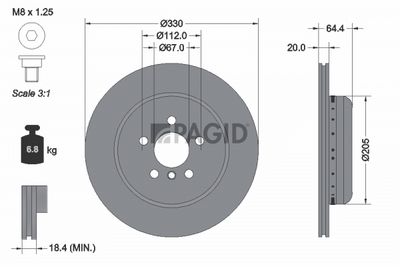 спирачен диск PAGID 65183NHC