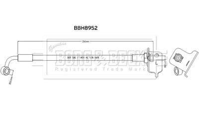 Тормозной шланг BORG & BECK BBH8952 для HYUNDAI i10