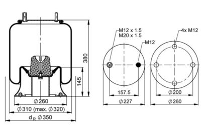 Mech pneumatického pruženia, vzduchové pruženie PHOENIX 1 DK 23 K-28