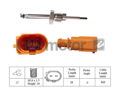 Sensor, exhaust gas temperature Intermotor 27324