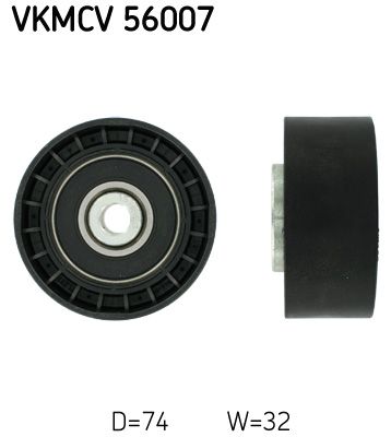 Deflection/Guide Pulley, V-ribbed belt VKMCV 56007