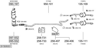 Układ wydechowy BOSAL SYS09351