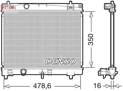 DENSO DRM50103 Радиатор охлаждения двигателя  для DAIHATSU CHARADE (Дайхатсу Чараде)