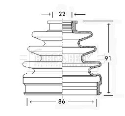 Bellow, drive shaft Borg & Beck BCB2342