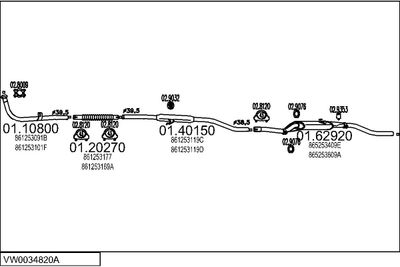 SISTEM DE ESAPAMENT MTS VW0034820A001597
