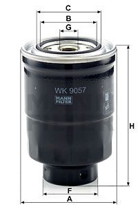 Топливный фильтр MANN-FILTER WK 9057 z для MITSUBISHI ASX