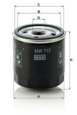 ÖLFILTER MANN-FILTER MW712 1