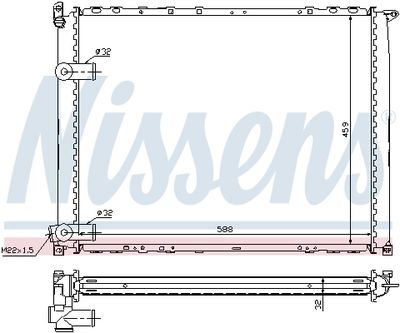 Radiator, engine cooling 63943A