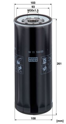 Oljefilter MANN-FILTER W 11 102/33