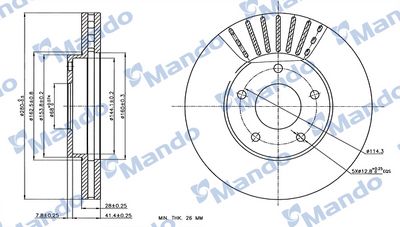 спирачен диск MANDO MBC035156