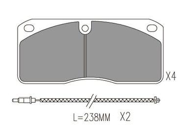 Kavo Parts Stabdžių trinkelių rinkinys, diskinis stabdys