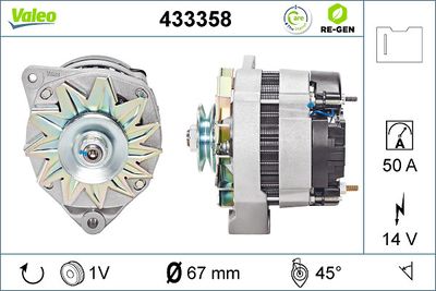 GENERATOR / ALTERNATOR VALEO 433358