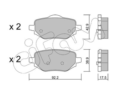 Комплект тормозных колодок, дисковый тормоз 822-1323-0